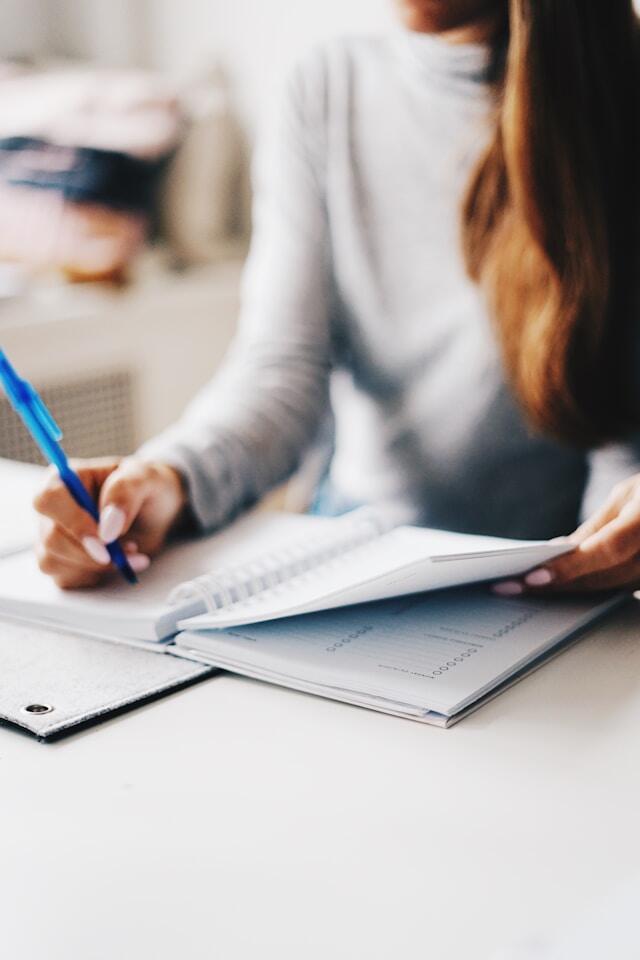 woman performing bookkeeping services for small business